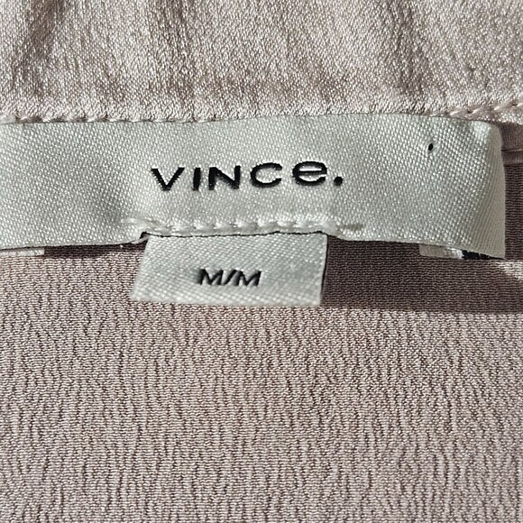 Vince Women’s Silk Blouse Blush Pink Small Quiet Luxury Workwear Minimalist - Picture 4 of 11